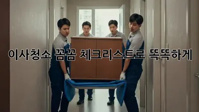 이사청소, 꼼꼼 체크리스트로 똑똑하게!
